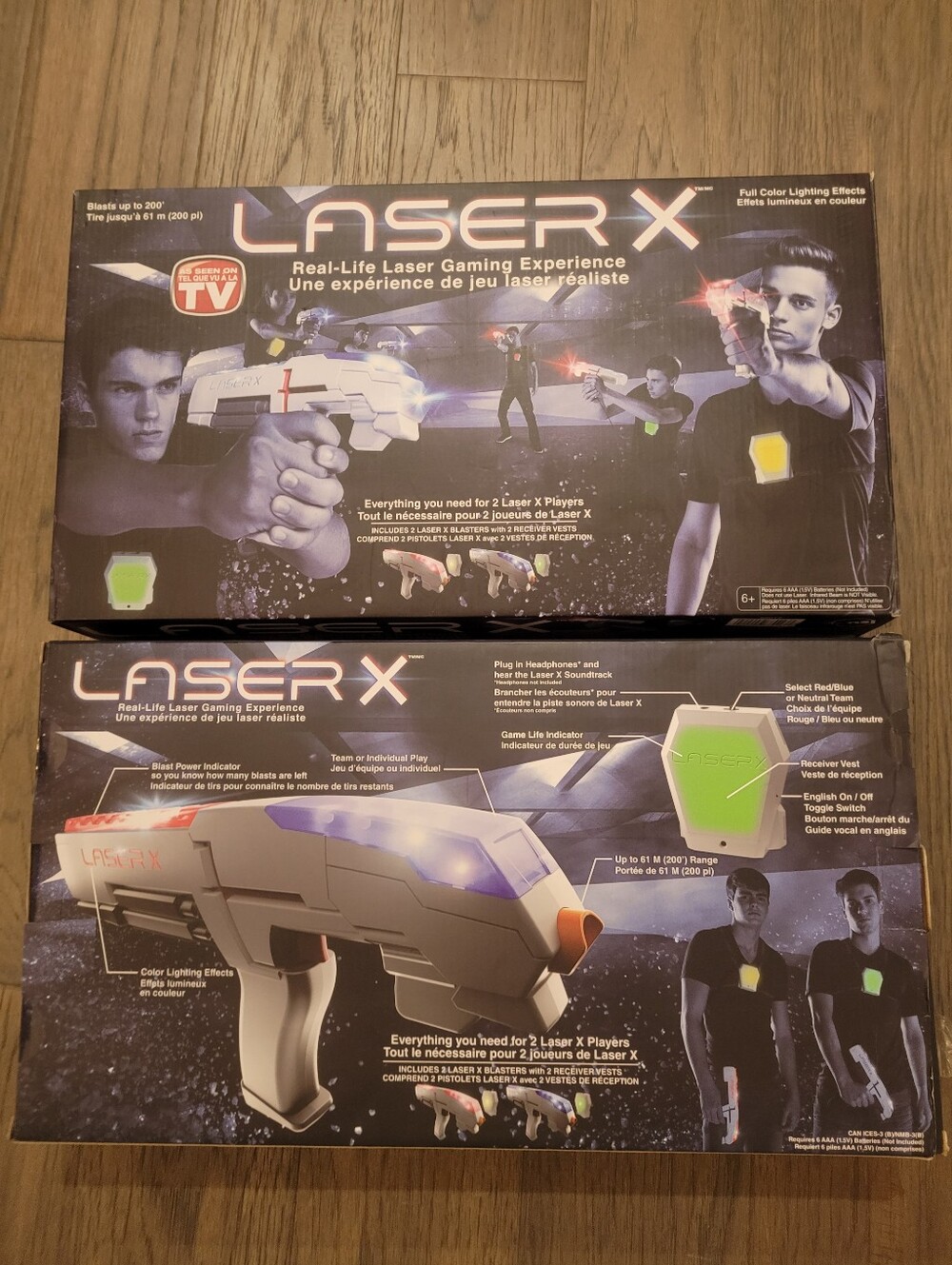 LASER X Laser Tag! 2 sets (4 guns and chest targets)